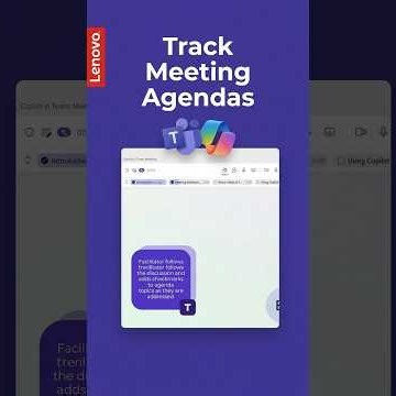 Use an Agenda to Keep the Meeting on Track | Lenovo Support's Microsoft Copilot Tips