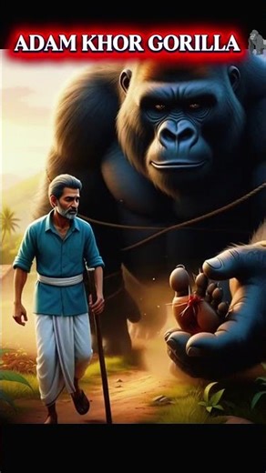 Adam khor Gorilla 🦍 🥹🥰#gorila #pagalgorila#short#1mview#treanding #ytshort #ai