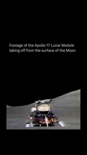 Physics Uncovered on Instagram: "This rare color footage shows the exact moment Apollo 17’s Lunar Module ascent stage ignited and lifted off from the Moon on December 14, 1972 — remotely operated from Houston. Those strange “rainbow sparkles” at ignition aren’t a camera glitch or exhaust effect. They’re tiny fragments of Kapton foil and insulation blasted outward when the hold-down bolts and wire cutters fired and the engine came alive. The pieces were moving so fast that the camera’s spinning R