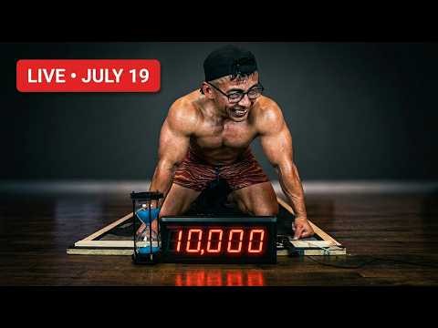 10,000 PUSHUPS LIVE — July 19 | World Record Training