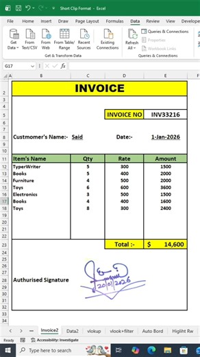 Create Professional Invoice in Excel | Easy Tutorial