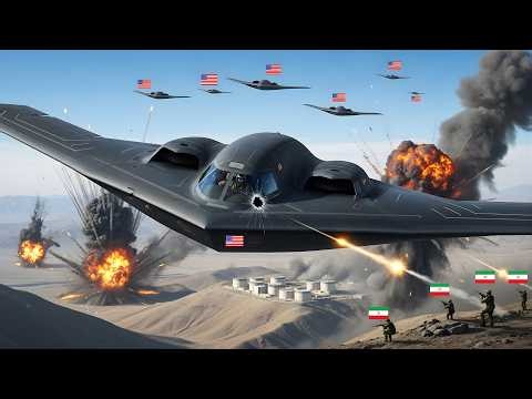 US B-2 Stealth Bomber DESTROYS Iran's Underground Nuclear Plant — Pilot Hit by Missile.