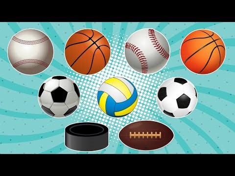 Sports balls for Kids in English