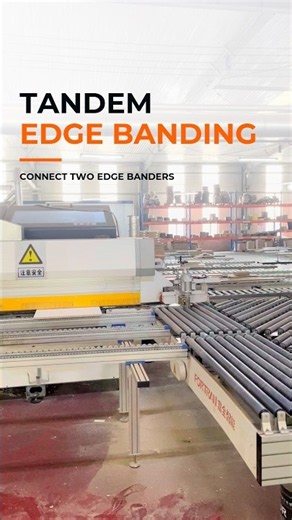 Tandem Edge Banding Line | Panel Transfer Between Two Edge Banders | FORTRAN