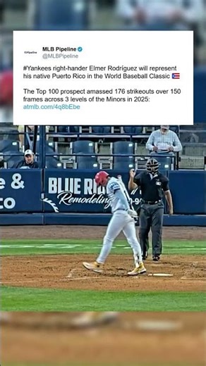 Yankees' Top Pitching Prospect Elmer Rodriguez Will Pitch in the WBC! #Yankees #mlb #baseball #nyy