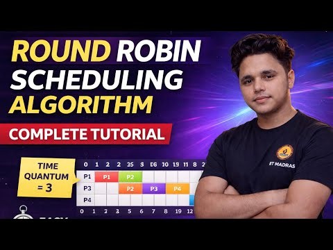 Round Robin Scheduling Algorithm 🔥 | Numerical Tutorial | Unit 2 BCA2003T (Operating System)