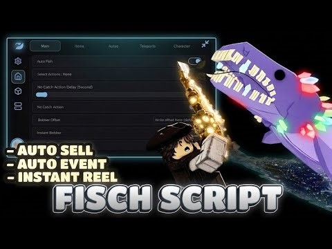 Fisch Script - Instant Reel, Auto Event, Auto Sell, Instant Bobber, Auto Quest & More