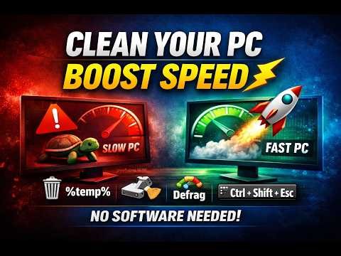 How to Clean Your Computer & Boost Speed | %temp%, Disk Cleanup, Defrag & Task Manager
