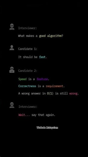 💭Your turn: If you had one sentence to define a great algorithm,what would it be?.🤔