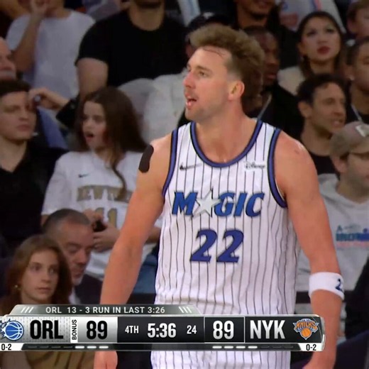 Frank Wagner had his fingerprints all over the 4Q of Magic/Knicks 🙌23 PTS (21 in 4Q) 13 REB (career-high) 9 AST @OrlandoMagic secure their first W of 2026-27! https://t.co/NYqBCBfPSF