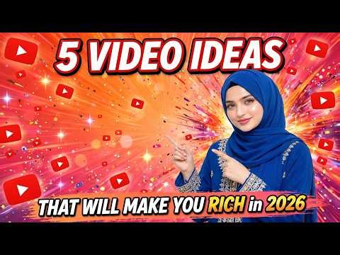 5 YouTube Video Ideas That Will Make You RICH in 2026 💰 | Best Topics for beginners | 