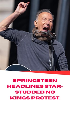 Springsteen headlines star-studded No Kings protest