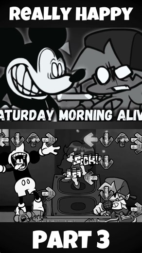 FNF - SATURDAY MORNING ALIVE [PART 3|Really Happy] (SNS EVIL EDITION) (FNF MOD) #shorts