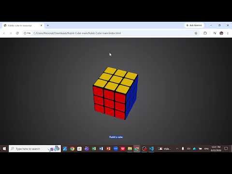 🎮 3D Rubik's Cube | Frontend Development | HTML, CSS & JavaScript