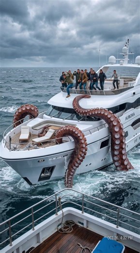 Giant Octopus Pulls Yacht Underwater: Shocking Footage