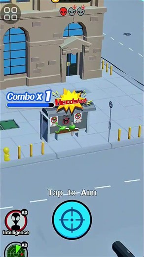 Monster Alien Menyerang Kotaaa!!! | Sniper3d Alien War level 1