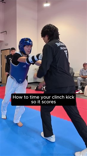 Taekwondo Sparring Clinch Timing 🔒 #tkdfury | Tae Kwon Do Fury