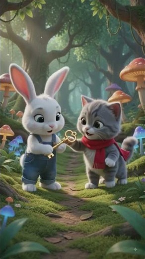 🐰 The Magic Key Adventure Begins! ✨ | Part 1 #cartoons #animation #aivideo #kidscartoon