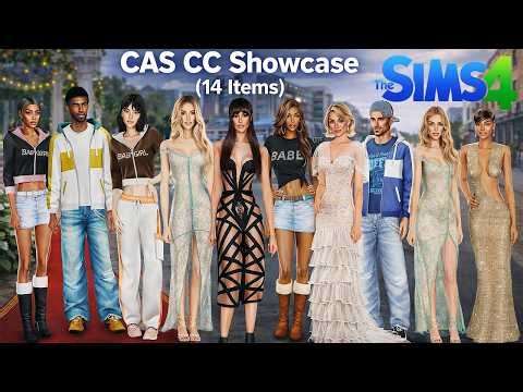 The Sims 4 CAS CC Showcase (14 Items) — Maxis Match Outfits + Alpha Formal Dresses