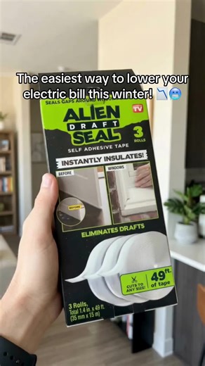 If you have drafty windows or gaps in your doors, you are literally throwing money out the window. 💸 The Alien Draft Seal creates an invisible, air-tight barrier in seconds. It keeps the heat IN and the cold OUT #homehacks #insulation #wintermusthaves #tiktokshop #aliendraftseal