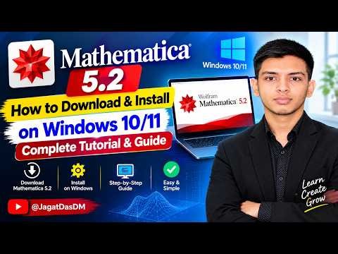 How to Download & Install Mathematica 5.2 on Windows 10/11 | Complete Tutorial & Guide ‪@JagatDasDM‬