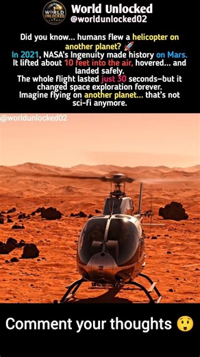 Mars Helicopter Just Made History 🚁 First Flight on Another Planet!