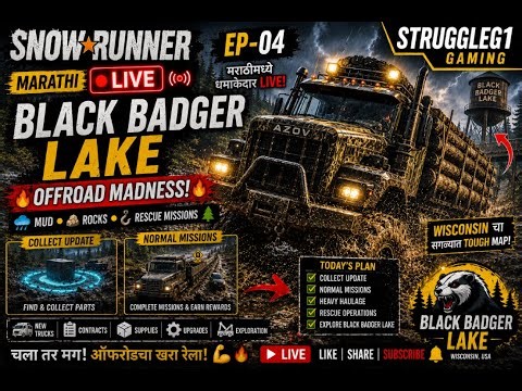 SnowRunner Live 🚛 Offroad Madness! BlackBadger Lake-4