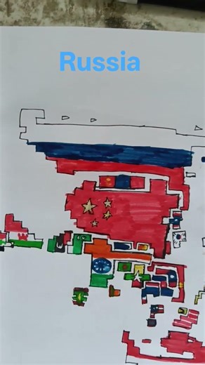 draw flag map of russia