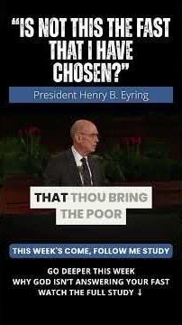 Why God Answers This Kind of Fast | President Henry B. Eyring #lds #churchofjesuschrist
