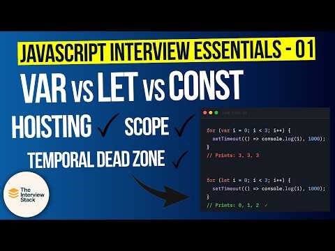 var vs let vs const - Every JavaScript Developer Gets This Wrong (Scope, Hoisting & TDZ)
