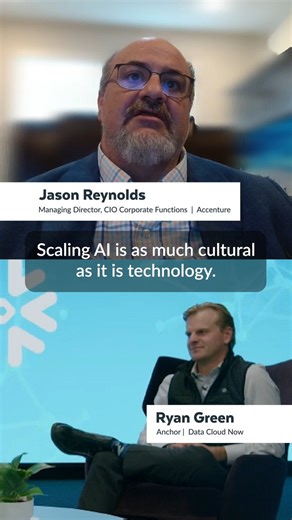 Bridging the gap between AI hype and P&L impact requires more than just better tech, it requires a cultural shift. 🚀Accenture's Jason Reynolds and Snowflake’s Amy Kodl discuss how the Snowflake AI Data Cloud moves AI from experimental silos to enterprise execution. Discover how to empower AI agents to handle the heavy lifting so your team can focus on high-level strategy. 👉🏻