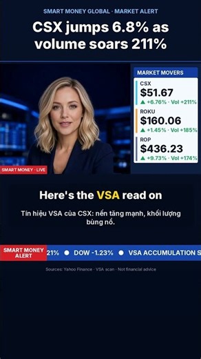 Whales just piled into CSX: volume +211% | Top 5 US stocks today #Shorts
