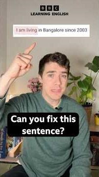 ‘I am living in Bangalore since 2003.’ – 🔧 Fix this sentence! #shorts