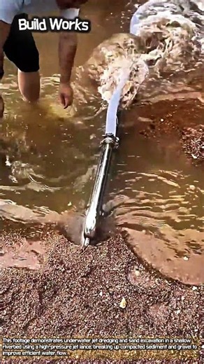 Fast Sand Dredging Technique with High-Pressure Jet Pipe #worker #process #satisfying