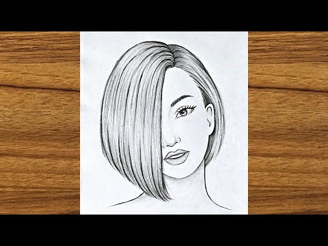 Easy girl drawing for beginners || Easy drawing for girls step by step || Beautiful girl drawing