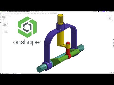 OnShape Mechanical CAD Drawing with Assembly for Mechanism Animations Fast Modelling Mate Connector