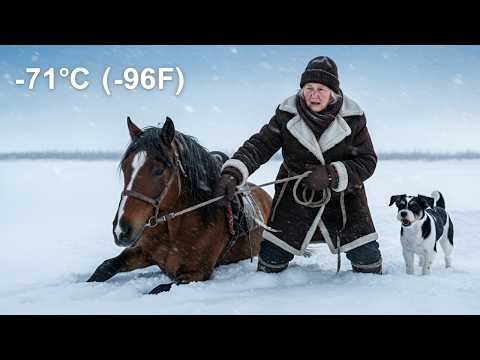 🐺 A Lone Arctic Wolf Refused to Leave Her Porch in 71°C Siberia