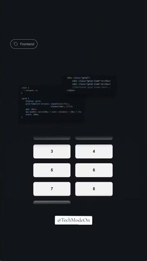 One Grid Technique Replaces All Your Breakpoints🔥 | Auto-Fit Trick | CSS Grid Trick is Magic #shorts