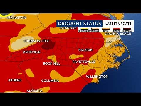 Every central NC county either partially or fully under extreme drought