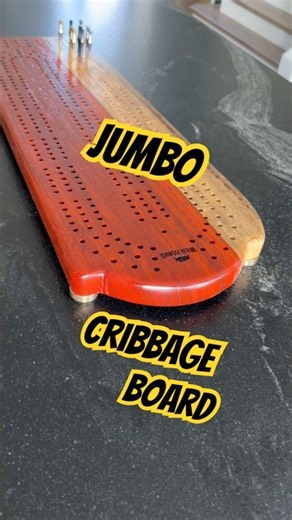Jumbo Padauk Cribbage Board