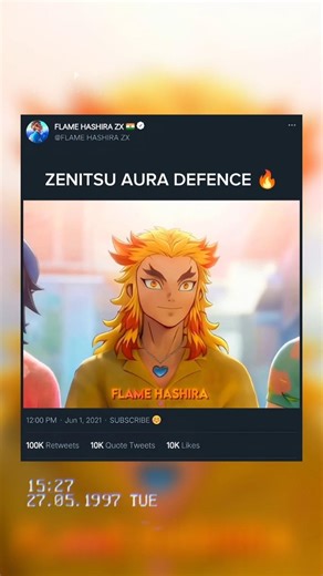 ZENITSU AURA DEFENCE 🔥