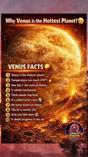 Venus facts #sciencefacts #venus #cosmicexploration