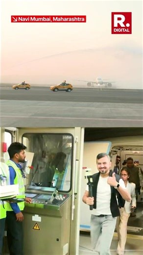 First Commercial Flight Lands at Navi Mumbai International Airport