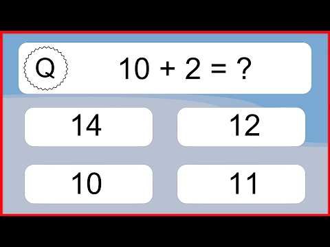 20 Addition Quiz Exercises for Kids