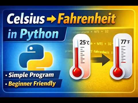 Python Code for Celsius to Fahrenheit Conversion (Beginner Tutorial)
