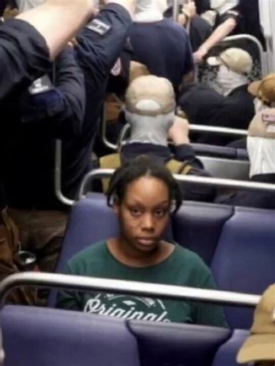 This is the girl people are mad because she had to ride a train with White men