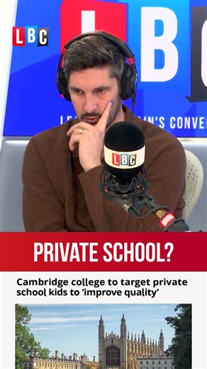'State school kids deserve it more' LBC