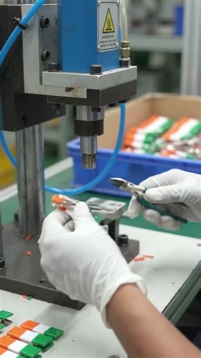 How Tiranga Tie Pins Are Made 🇮🇳 | Manufacturing Process #shorts