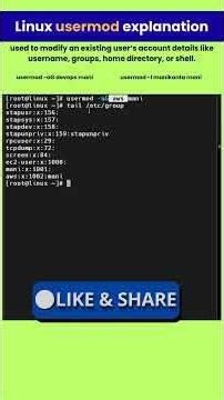 Linux usermod Command in 60 Seconds 🔥 | Rename User + Add to Group #shorts