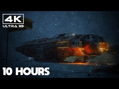 10-Hour BLIZZARD ❄️ Spaceship Rescue in Deadly Snowstorm 🌨️ Extreme Wind Sounds for Sleep & Focus 4K